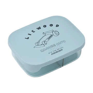 Arthur Tritan Brotdose 13,5x17 cm - Race cars-Beach blue - Liewood