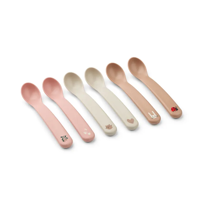 Auste Löffel 6er-Pack - Rose Blush Mix - Liewood