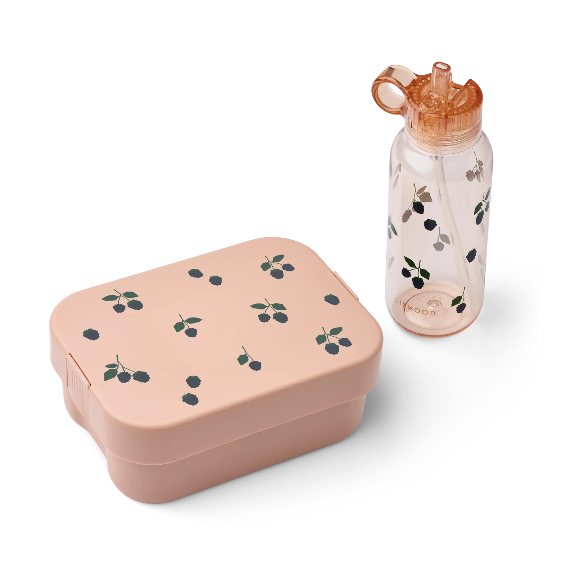 Chelsey bedruckte Lunchbox Set 2-teilig, Berry-Pale Tuscany Liewood