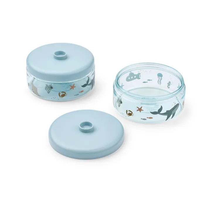 Dominique Babybreigläser 500 ml 2-teilig - Sea creature-sandy - Liewood