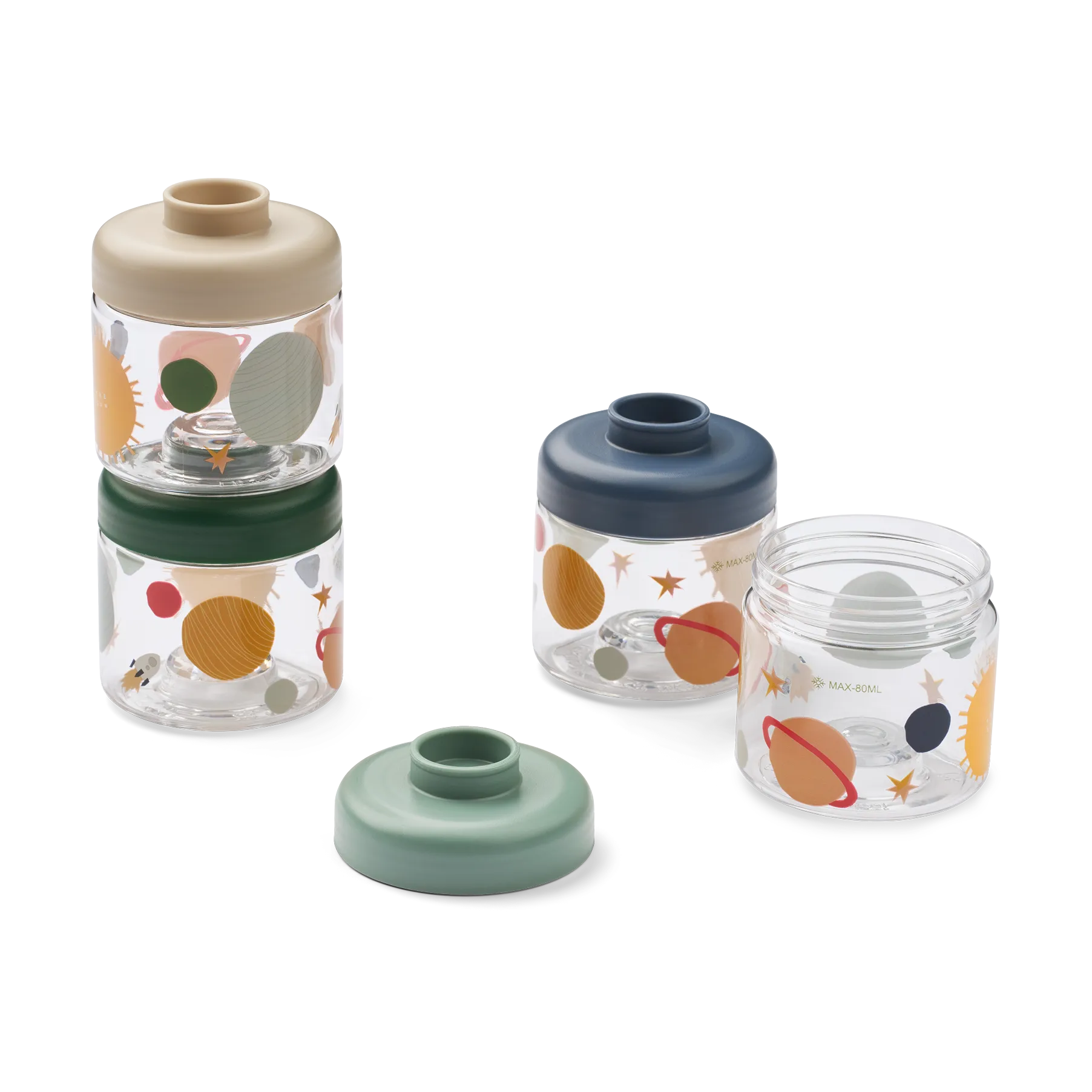 Dominique Babynahrungsbehälter 100 ml 4er-Pack, Universe-Classic navy Liewood