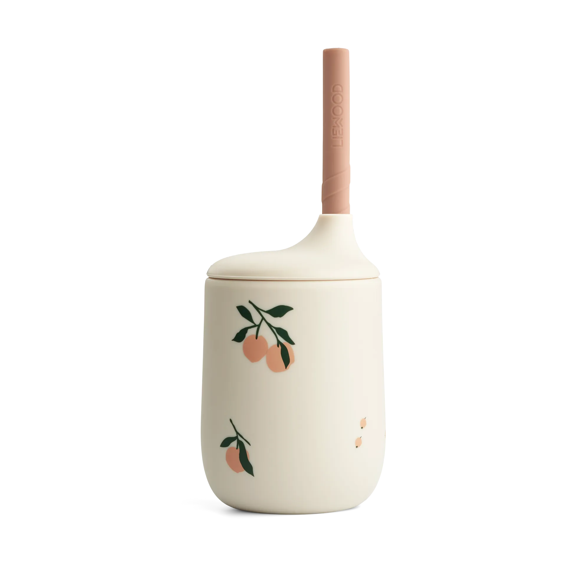 Ellis printed Sippy Cup Trinklernbecher mit Strohhalm 23 cl, Peach-Sea shell mix Liewood