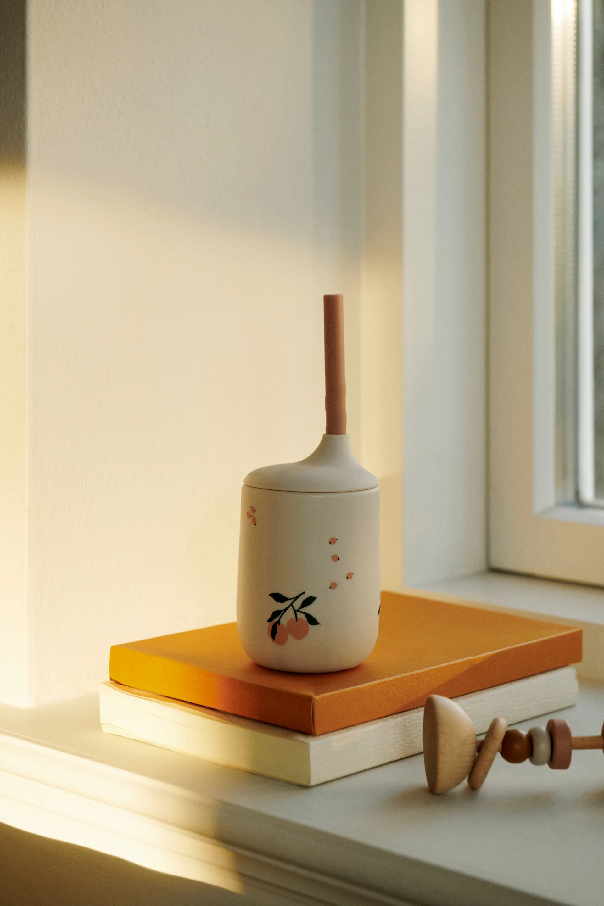 Ellis printed Sippy Cup Trinklernbecher mit Strohhalm 23 cl, Peach-Sea shell mix Liewood