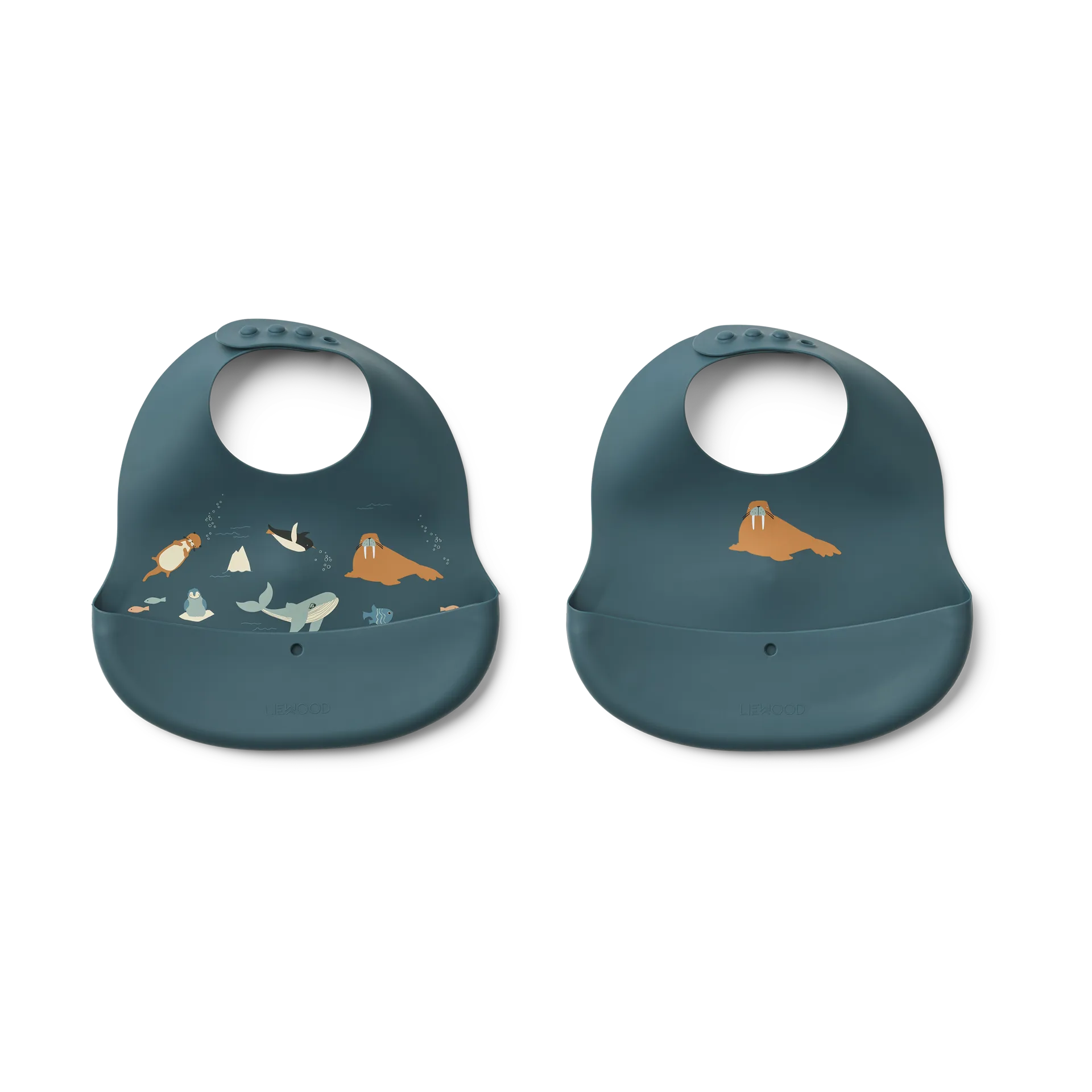 Ember bedrucktes Lätzchen 2-teilig, Arctic Sea-Ocean view Liewood