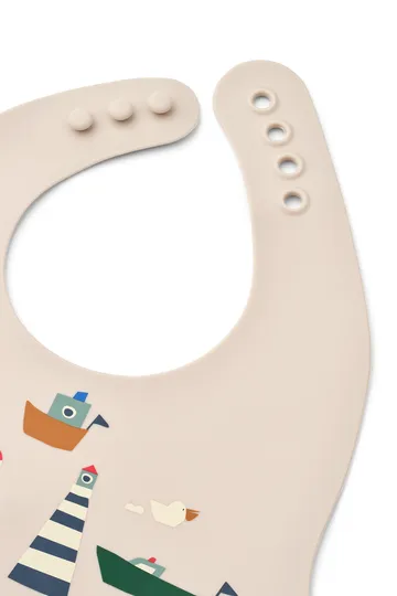 Ember bedrucktes Lätzchen 2-teilig - Sailing-sandy - Liewood