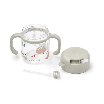 Kai Tritan-Trinkbecher mit Strohhalm - Farmlife-Sandy - Liewood