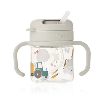 Kai Tritan-Trinkbecher mit Strohhalm - Farmlife-Sandy - Liewood