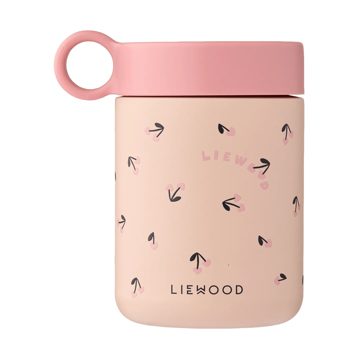 Kiani bedruckte Thermosflasche, Mini cherry heart-rosey Liewood