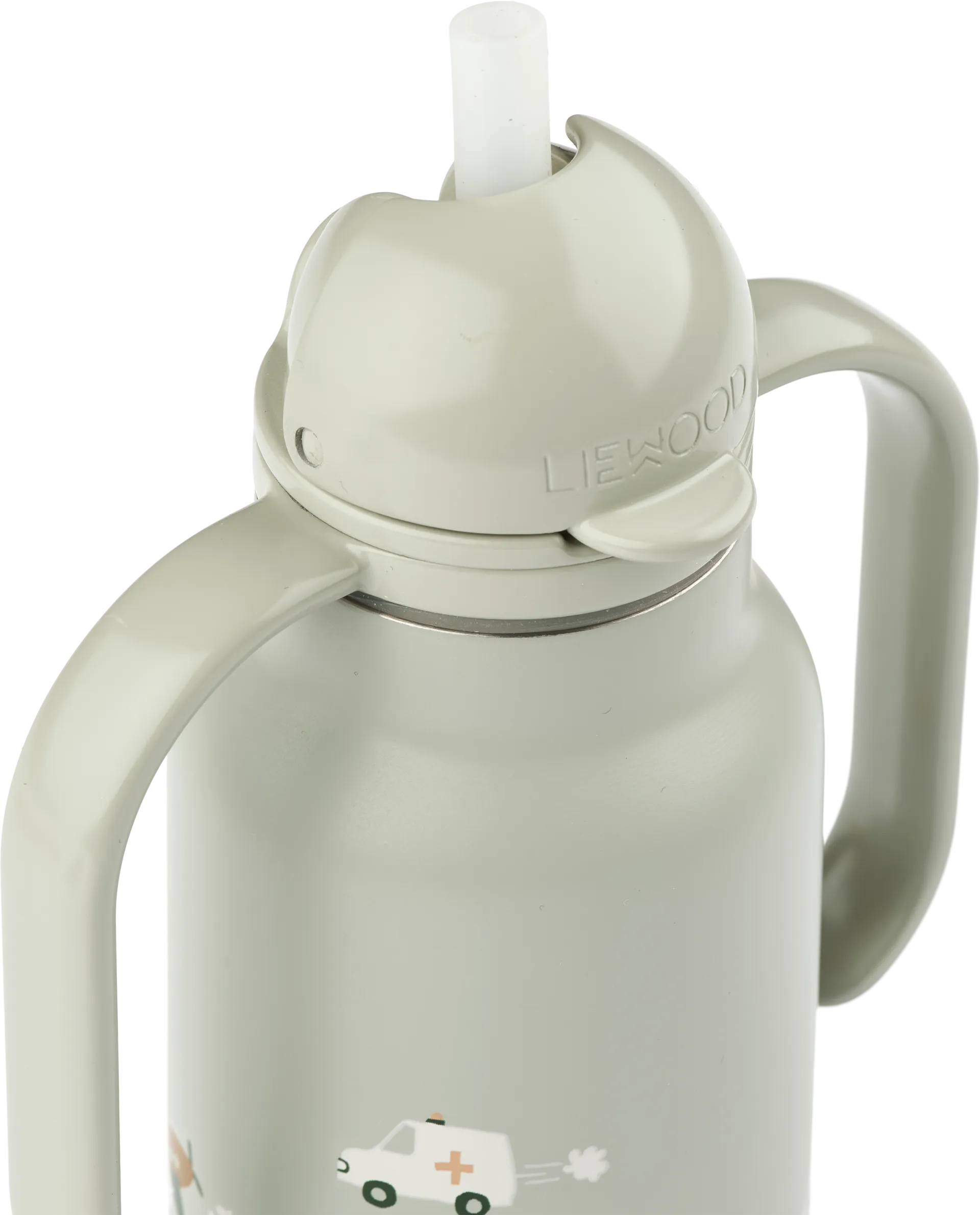 Kimmie Wasserflasche 25 cl, Vehicles-Dove blue Liewood