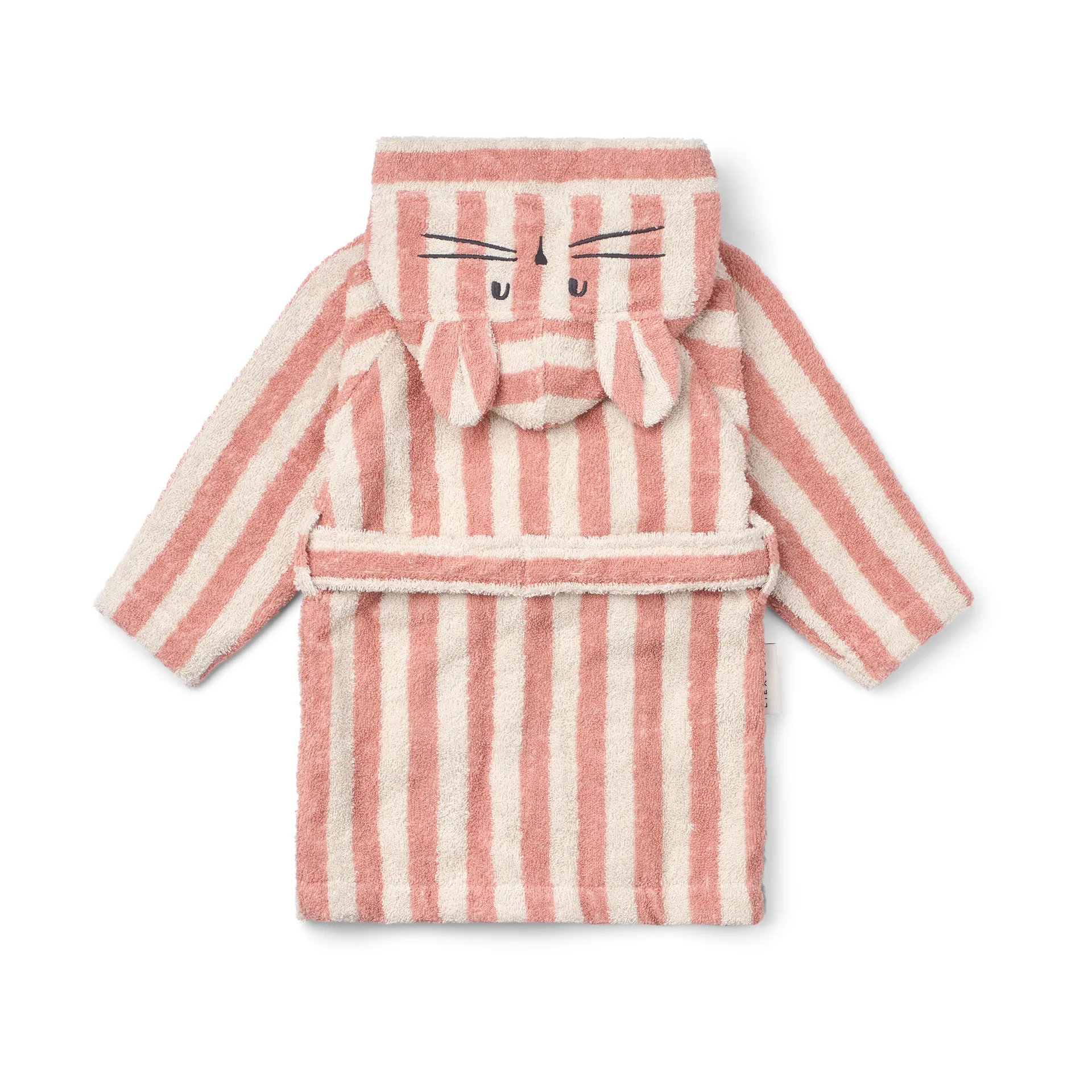 Lily Bademantel coral blush creme de la creme stripe, 7–8 Jahre Liewood