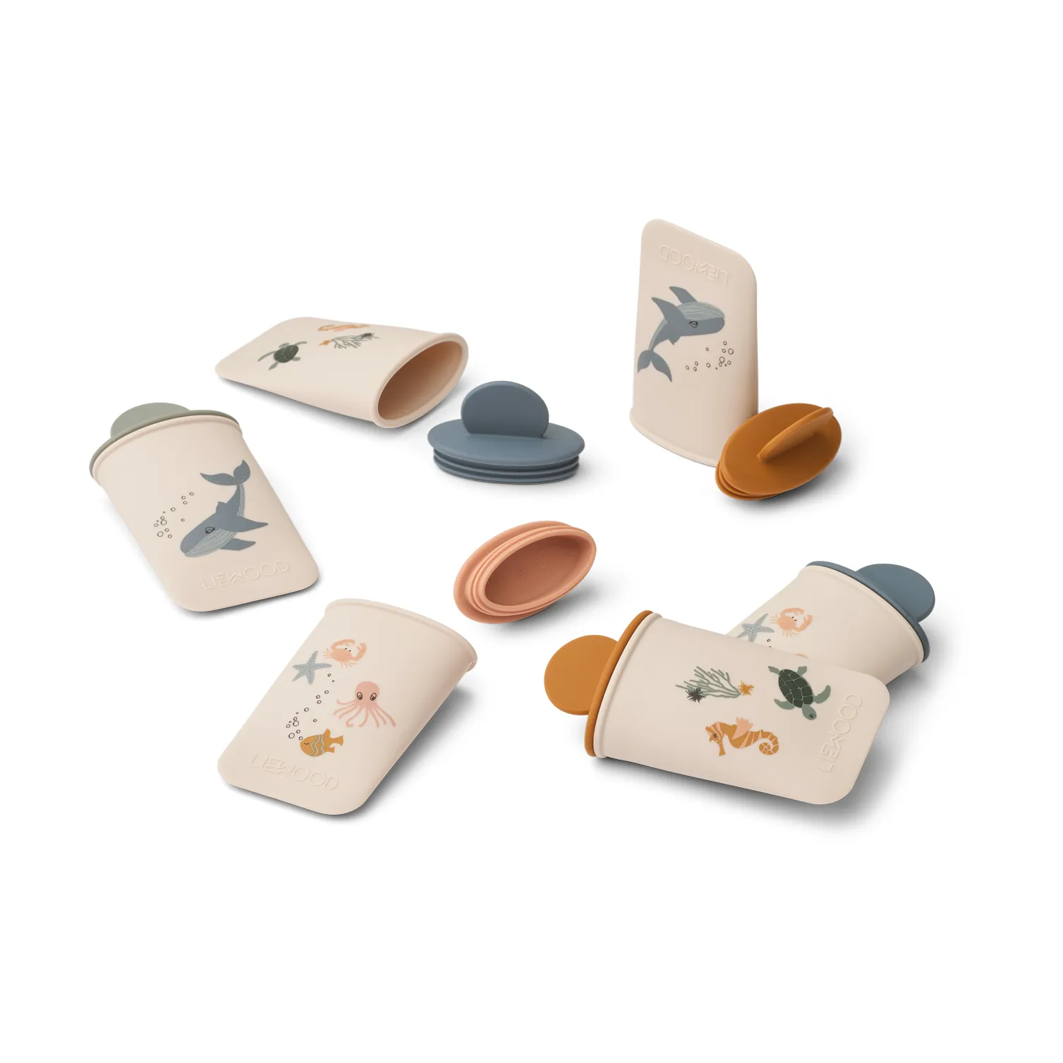 Malik bedruckte Mini-Eisformen 12-teilig, Sea creature-sandy Liewood