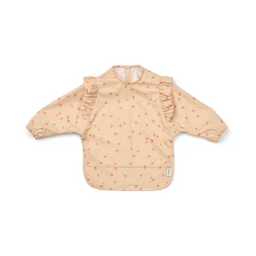 Merle Ruffle Lätzchen mit Ärmel - Mini Butterfly-apple blossom - Liewood