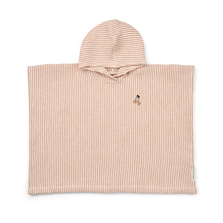 Paco Bademantel-Poncho tuscany rose creme de la creme stripe - 3–4 Jahre - Liewood