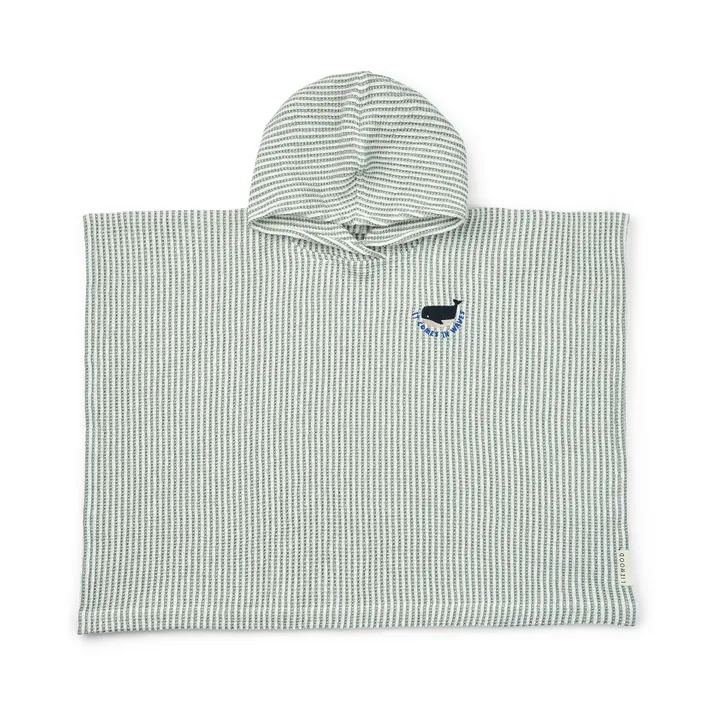 Paco Badeponcho peppermint creme de la creme stripe - 7–8 Jahre - Liewood