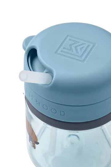 Pavia Becher mit Strohhalm 28 cl - Fun-beach blue - Liewood