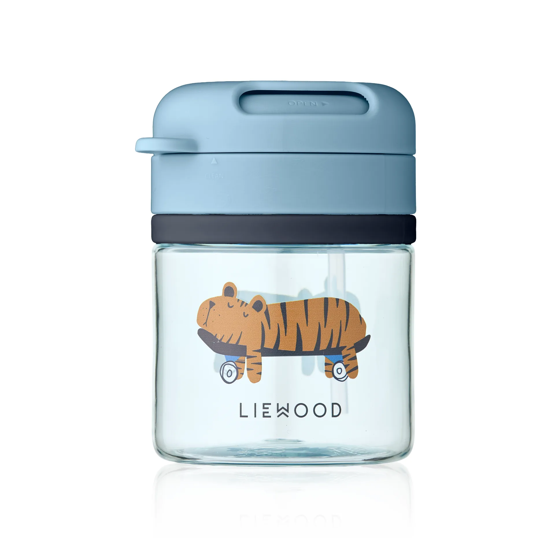 Pavia Becher mit Strohhalm, Fun-beach blue, 28 cl Liewood