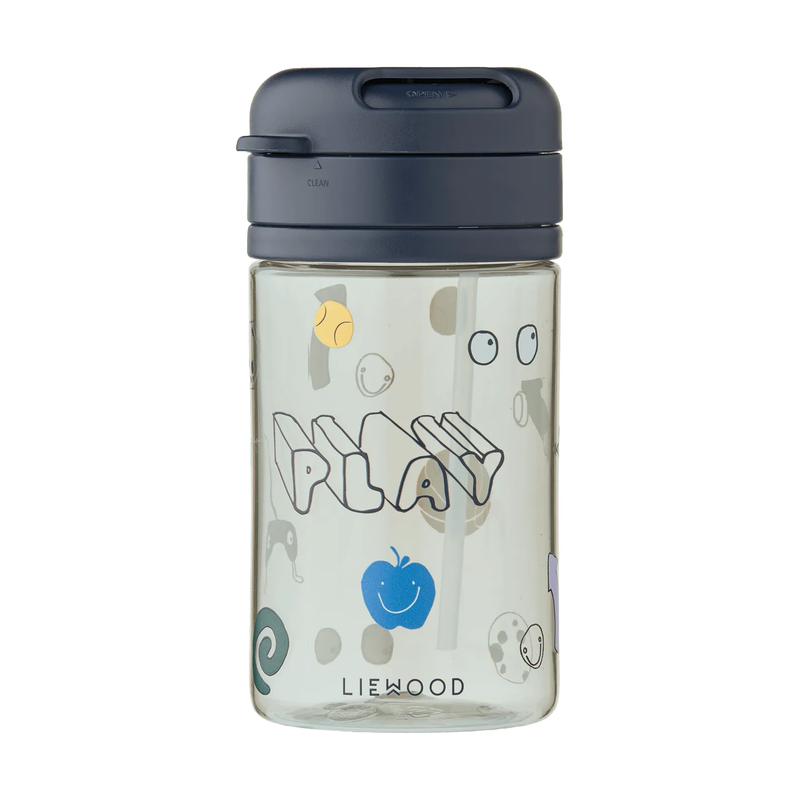 Pavia Becher mit Strohhalm, Play-dusty peppermint Liewood