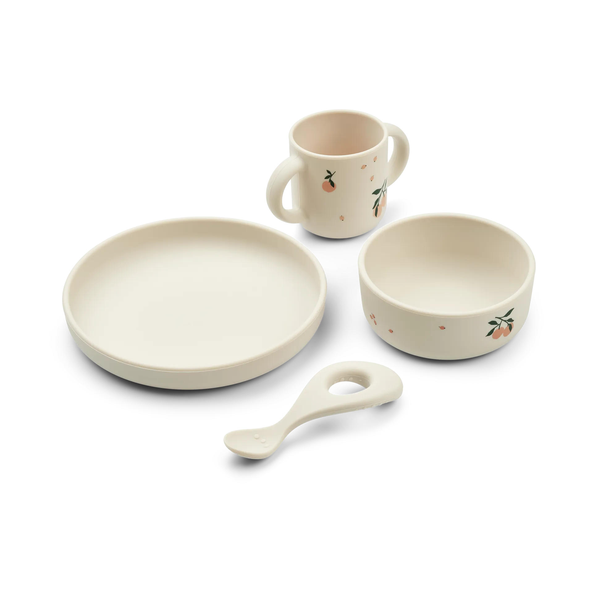 Vivi printed Geschirrset 4-teilig, Peach-Sea shell mix Liewood