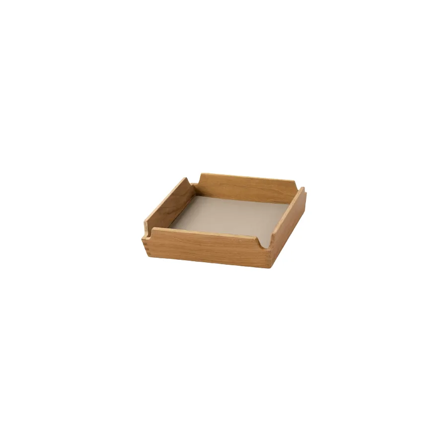 Airy Nupo Tablett, Clay crown-teak, mini LIND DNA