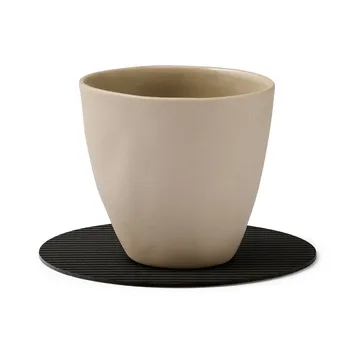 Corduroy Glasuntersetzer - Black ink, circle - LIND DNA