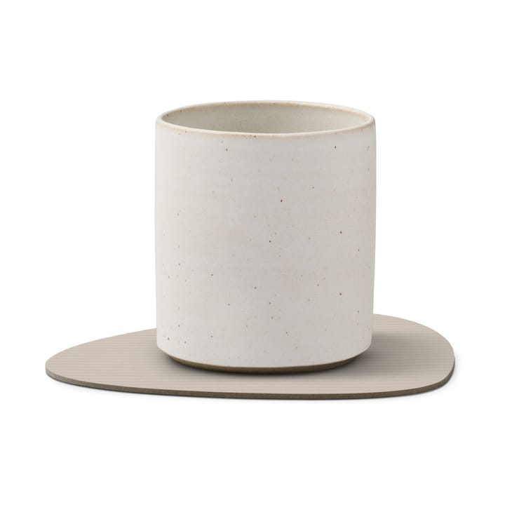 Corduroy Glasuntersetzer curve, Oyster White LIND DNA