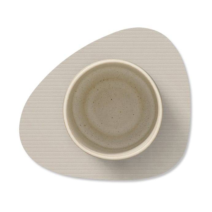 Corduroy Glasuntersetzer curve, Oyster White LIND DNA