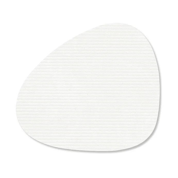 Corduroy Glasuntersetzer curve, Pure white LIND DNA