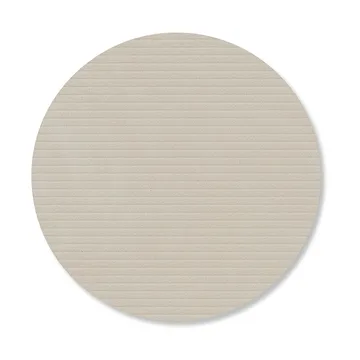 Corduroy Glasuntersetzer - Oyster white, circle - LIND DNA
