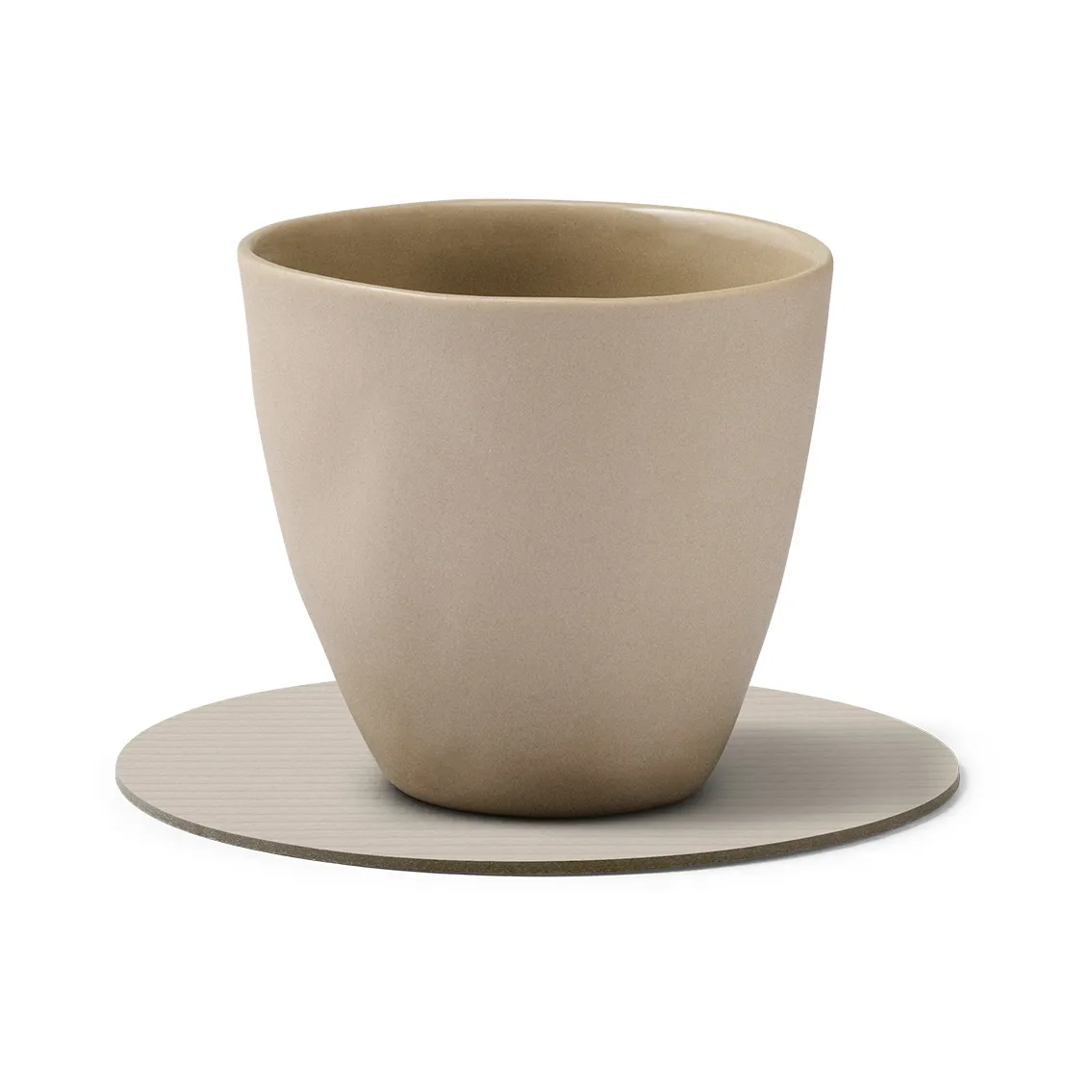 Corduroy Glasuntersetzer, Oyster white, circle LIND DNA