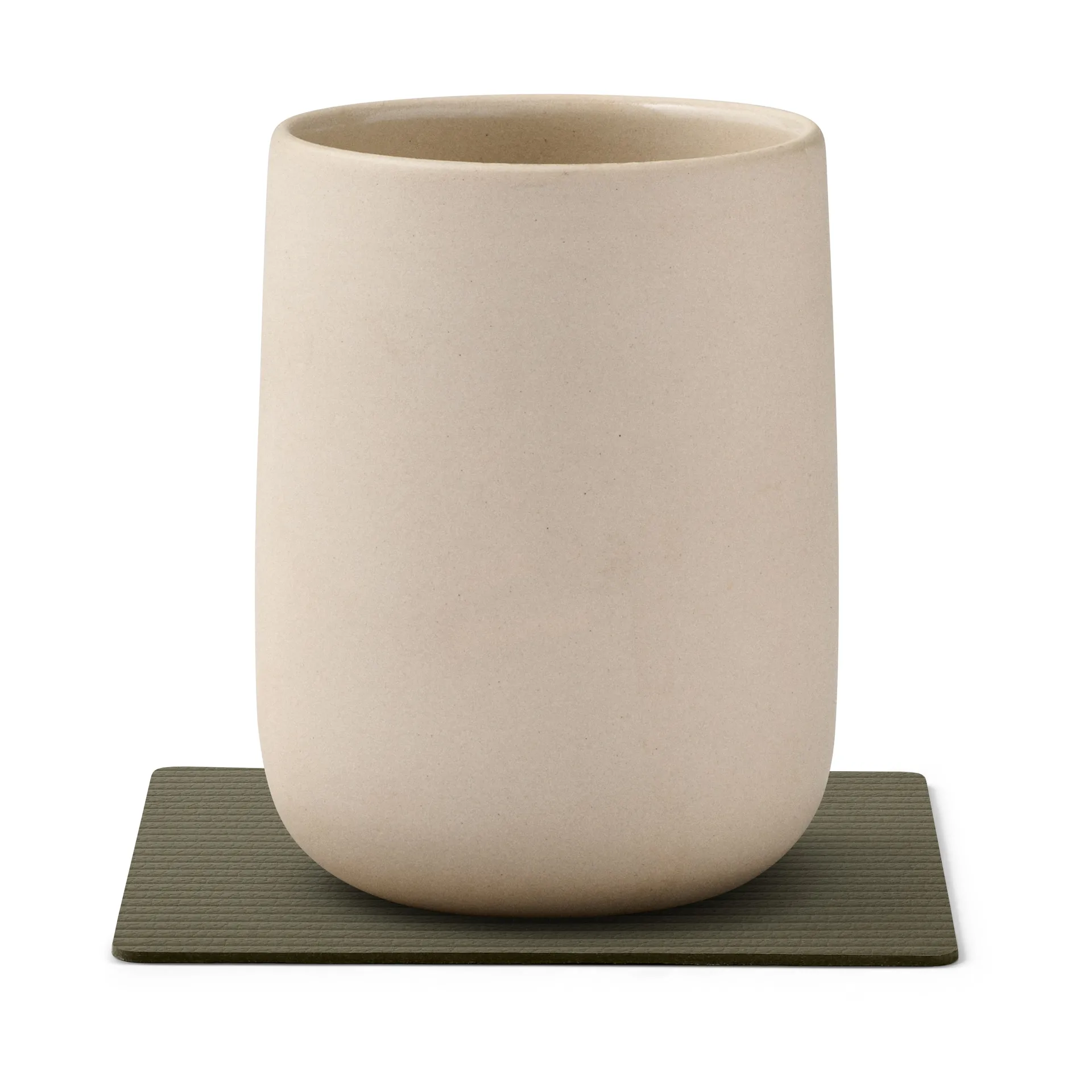 Corduroy Glasuntersetzer square, Army Green LIND DNA