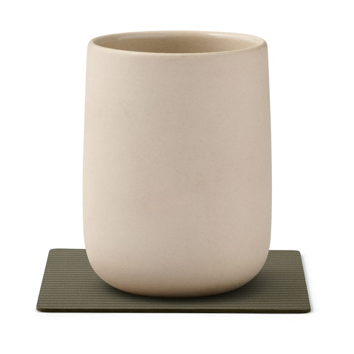 Corduroy Glasuntersetzer square, Army Green LIND DNA