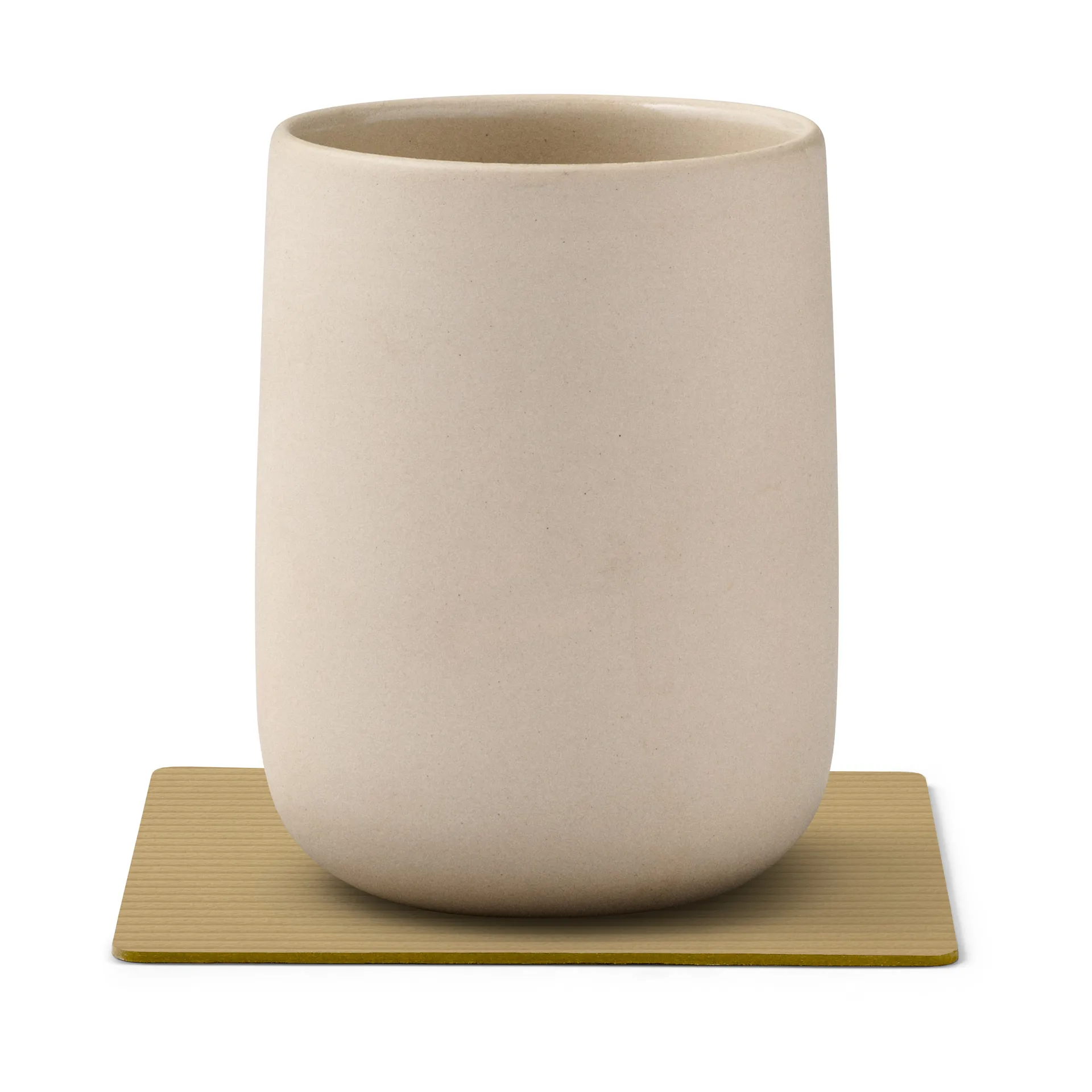 Corduroy Glasuntersetzer square, Khaki LIND DNA