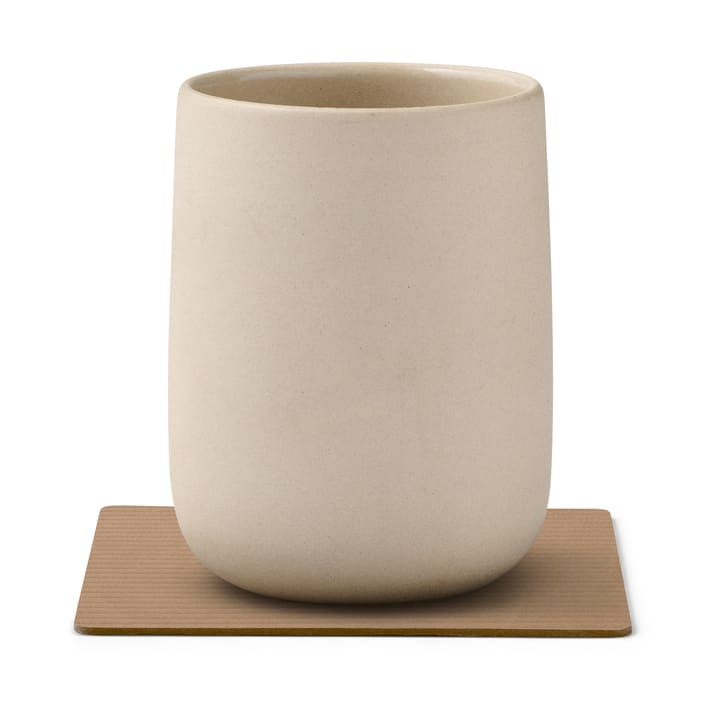 Corduroy Glasuntersetzer square, Nougat LIND DNA
