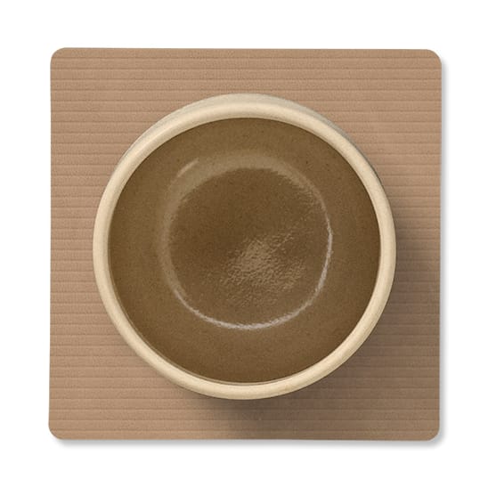 Corduroy Glasuntersetzer square, Nougat LIND DNA