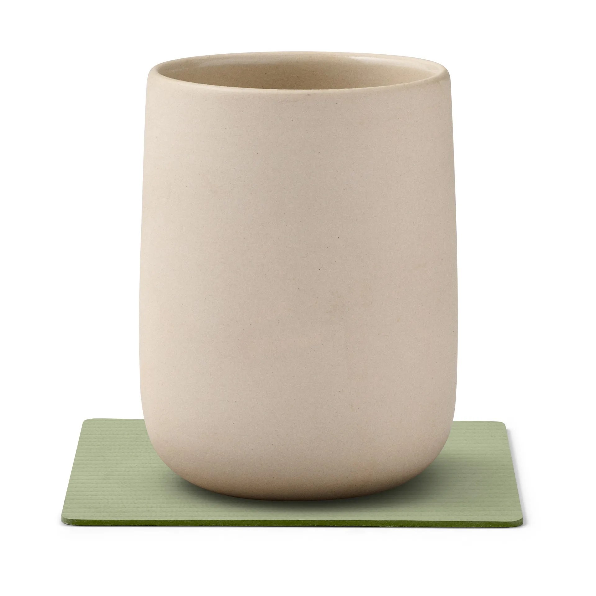 Corduroy Glasuntersetzer square, Olive Green LIND DNA