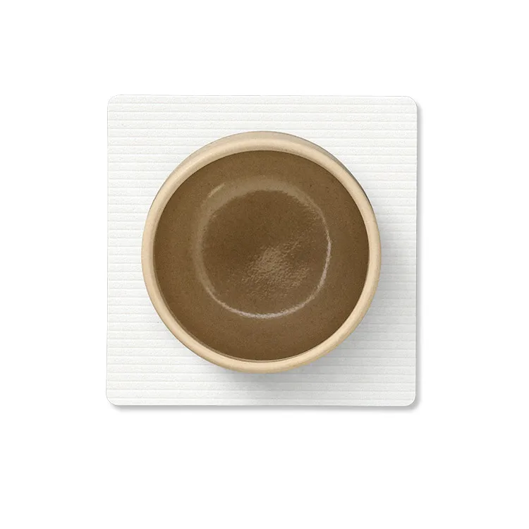 Corduroy Glasuntersetzer square, Pure white LIND DNA