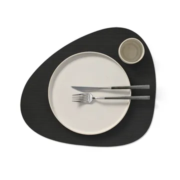 Corduroy Tischset curve L - Black ink - LIND DNA