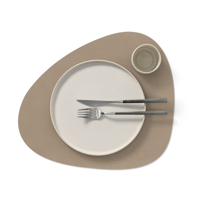 Corduroy Tischset curve L, Clay Brown LIND DNA