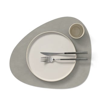 Corduroy Tischset curve L - Light Grey - LIND DNA