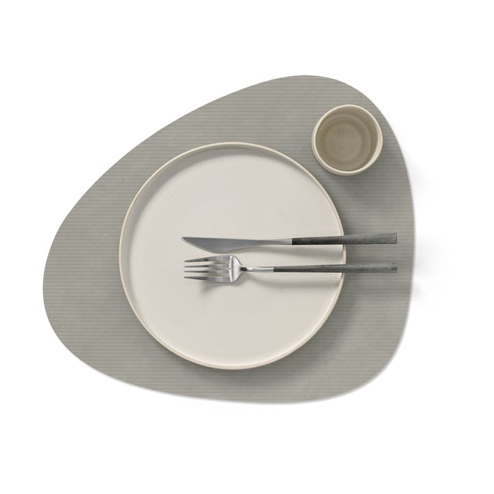 Corduroy Tischset curve L, Light Grey LIND DNA
