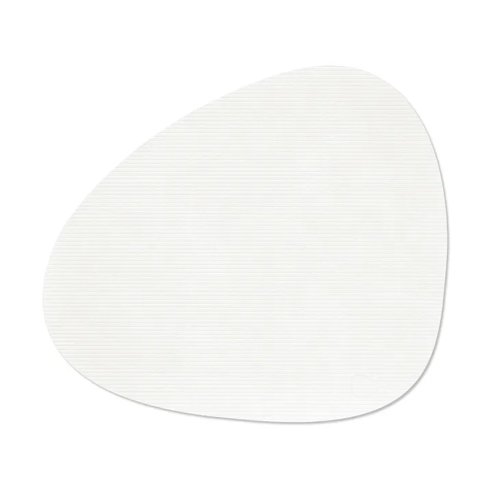 Corduroy Tischset curve L - Pure white, 44x37 cm - LIND DNA