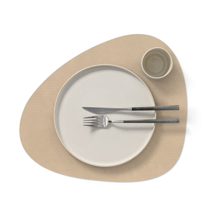 Corduroy Tischset curve L, Sand LIND DNA