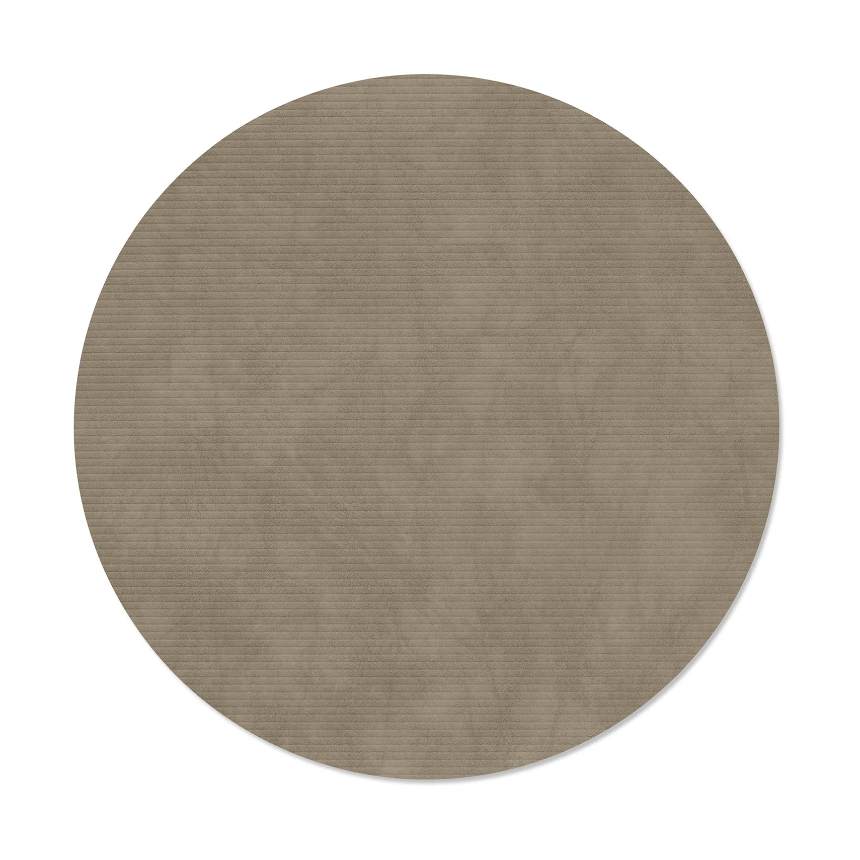 Corduroy Tischset, Nomad grey, circle, L, Ø38 cm LIND DNA