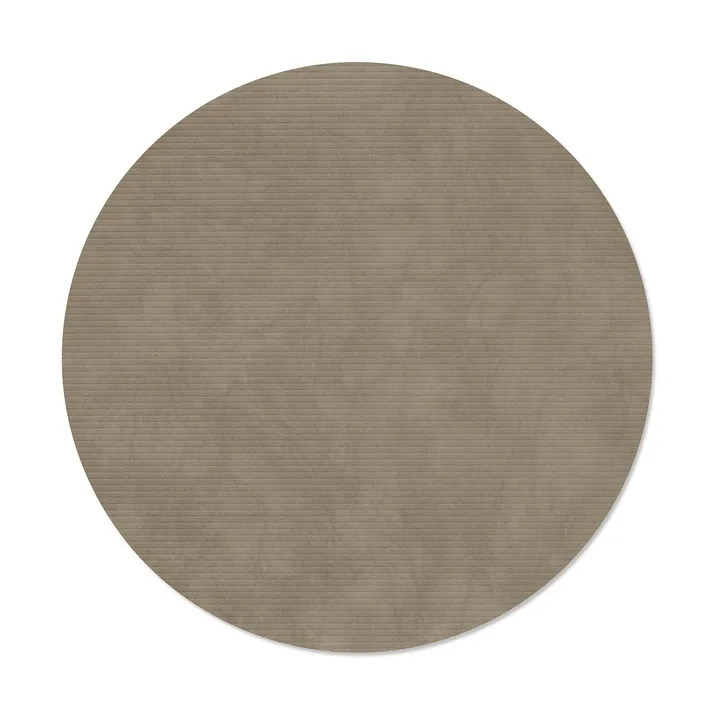 Corduroy Tischset - Nomad grey, circle, L, Ø38 cm - LIND DNA