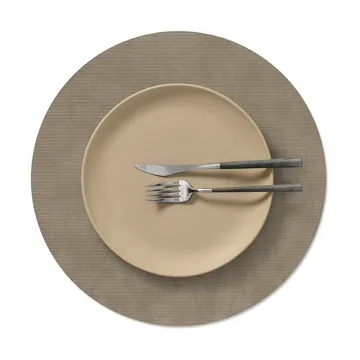 Corduroy Tischset - Nomad grey, circle, L, Ø38 cm - LIND DNA