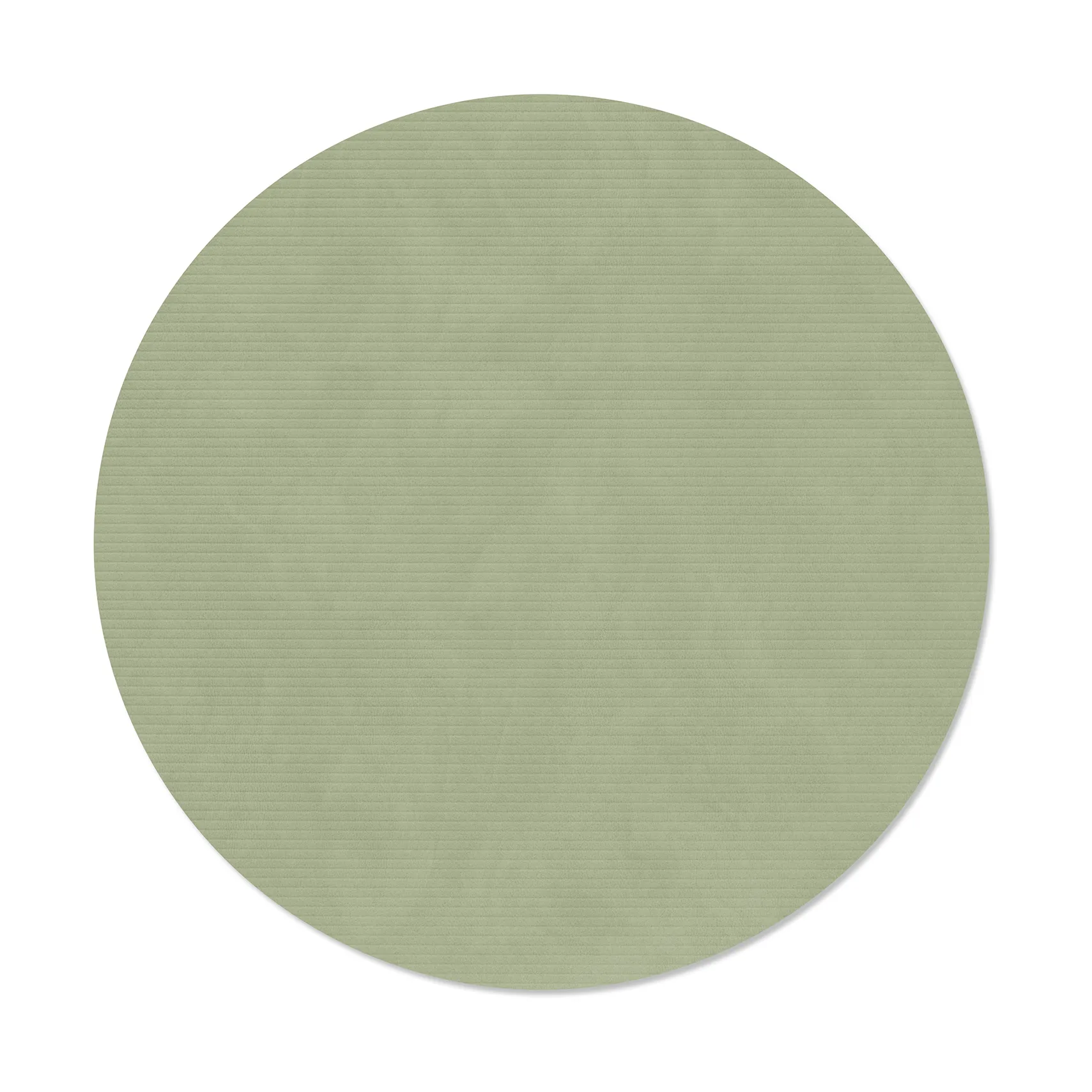 Corduroy Tischset, Olive green, circle, L, Ø38 cm LIND DNA