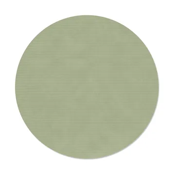 Corduroy Tischset - Olive green, circle, L, Ø38 cm - LIND DNA