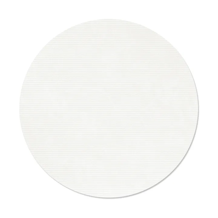 Corduroy Tischset - Pure white, circle, L, Ø38 cm - LIND DNA
