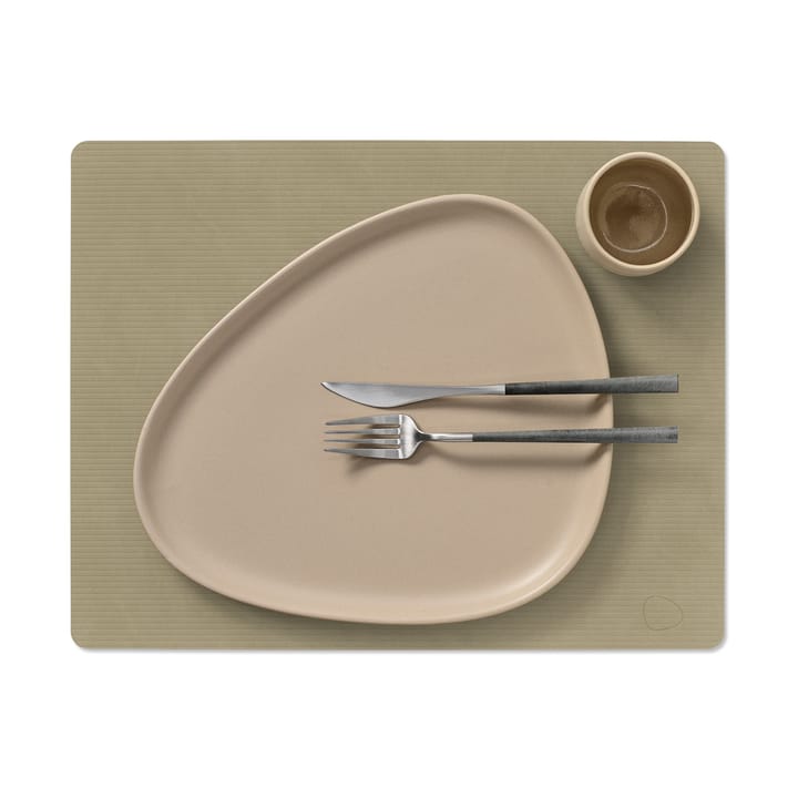 Corduroy Tischset square L, Herbal Dust LIND DNA