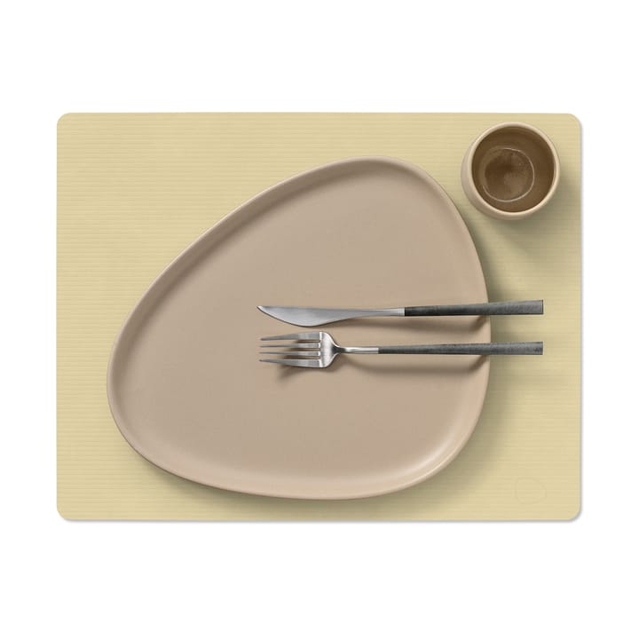 Corduroy Tischset square L, Lemon Sorbet LIND DNA
